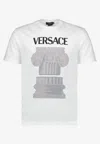 Versace La Colonna Print T-shirt In White