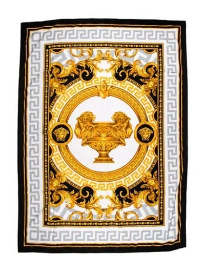 Pre-owned Versace La Coupe Des Dieux Beach Towel W/ Tags In Multi