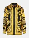 VERSACE 'LA COUPE DES DIEUX' BLACK SILK SHIRT