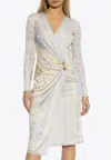 Versace Coupe Des Dieux-print Midi Dress In Multicolor