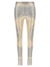 Versace 'divine Cut' Baroque Pattern Stretch Leggings In Multi