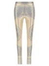 Versace La Coupe Des Dieux Laminated Leggings In Multi