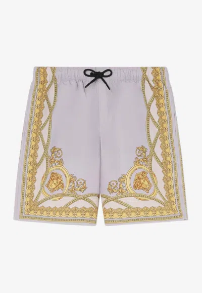 VERSACE LA COUPE DES DIEUX PRINT BOARDSHORTS