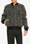 Versace La Coupe Des Dieux Print Reversible Bomber Jacket In Black