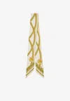 Versace La Coupe Des Dieux Print Silk Scarf Tie In White