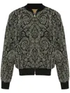 Versace La Coupe Des Dieux Print Reversible Bomber Jacket In Black  
