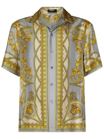 Versace La Coupe Des Dieux Shirt In Gray