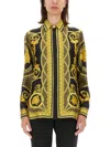 Versace Shirt With La Coupe Des Dieux Print In Multicolor