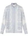 Versace Women's Printed Silk Shirt In Multicolour