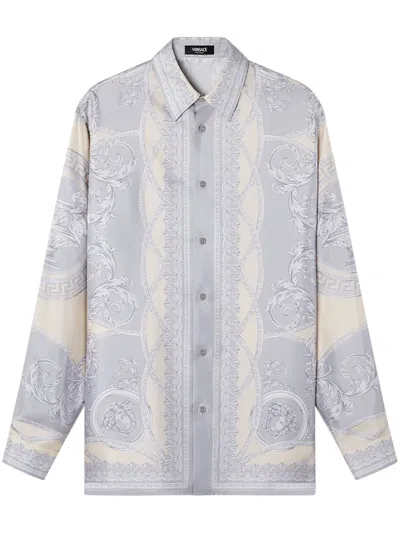 Versace La Coupe Des Dieux Silk Shirt In Print