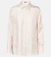Versace La Coupe Des Dieux Silk Shirt In Pink+print