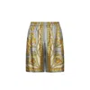 Versace La Coupe Des Dieux Silk Shorts In Gray