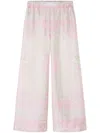 Versace Printed Silk Twill Pajama Pants In Pink