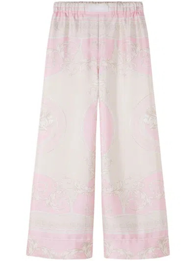 VERSACE LA COUPE DES DIEUX SILK TROUSERS