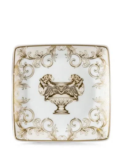 Versace La Coupe Des Dieux Square Bowl In White