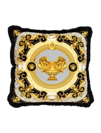 Pre-owned Versace La Coupe Des Dieux Throw Pillow In Multi