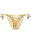 Versace La Coupe Des Dieux Tie Fastened Bikini Bottoms In Multicolor