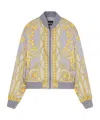 Versace Baroque-pattern Print Bomber Jacket In Nude