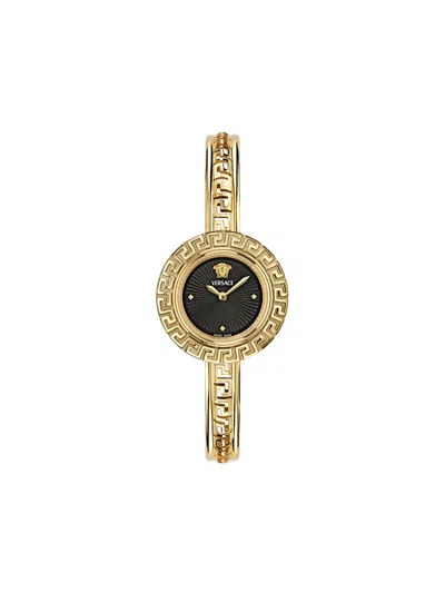 Versace La Greca Stud Icon Bracelet Watch In Gold