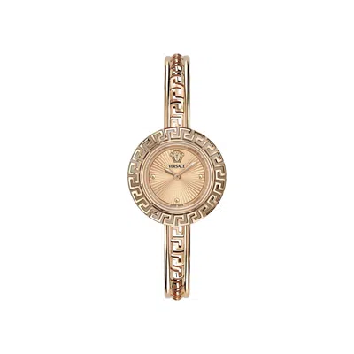 Pre-owned Versace La Greca Bracelet Watch 'rose Gold' | Women's Size Onesize