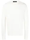 Versace La Greca Cotton-silk Jumper In Neutrals