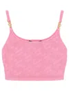 Versace Multicolor Elastane Tank Tops In Pink