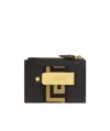 Versace La Greca Detail Cardholder In Black