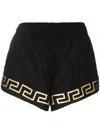 Versace La Greca Elasticated-waist Running Shorts In Black