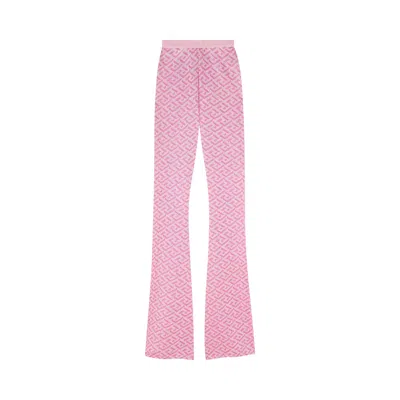 Pre-owned Versace La Greca Jacquard Pant 'pink/fuchsia' | Women's Size 42