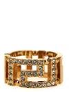 Versace Crystal-embellished Geometric Design Ring