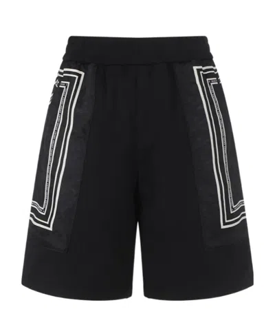 VERSACE VERSACE LA GRECA LOGO PRINTED SHORTS