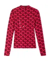 Versace Woman Turtleneck Brick Red Size 6 Silk In Red