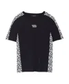 Versace La Greca Panel Short-sleeve T-shirt In Black