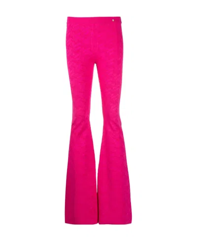 VERSACE VERSACE MEDUSA PLAQUE FLARED TROUSERS