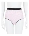 Versace La Greca-print Tulle Briefs In Pink
