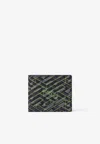 Versace La Greca Signature Bi-fold Wallet In Gray