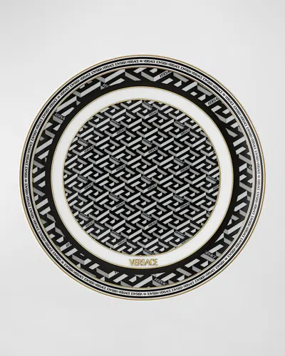 Versace La Greca Signature Bread & Butter Plate In Black