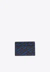 Versace La Greca Signature Cardholder In Blue