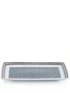 Versace La Greca Signature Porcelain Platter In Black