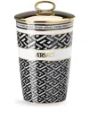 Versace La Greca Signature Scented Candle In Black