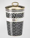 Versace La Greca Signature Scented Votive With Lid In Black
