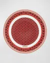 Versace La Greca Signature Service Plate In Red