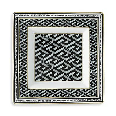 Versace La Greca Signature Square Tray In Multi