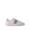 Versace Embroidered Greca Leather Sneaker In White