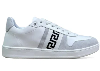 Pre-owned Versace La Greca Sneakers (women's)in White/black