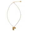Versace La Greca-tag Pendant Necklace In Gold Metal In Gold