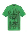 Versace La Maschera Print T-shirt In Green