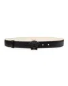 Versace La Medusa 20mm Leather Belt, Black