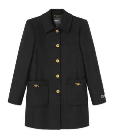 VERSACE VERSACE LA MEDUSA '95 BUTTON-UP COAT