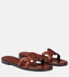 Versace Medusa '95 Leather Open Toe Sandals In Brown